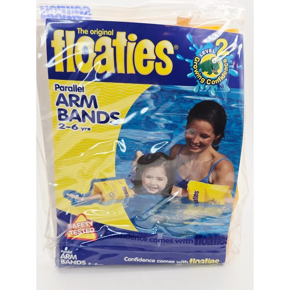 Floaties Parallel Arm Bands Level 2 Growing Confidence Yellow 2-6 Years NIP